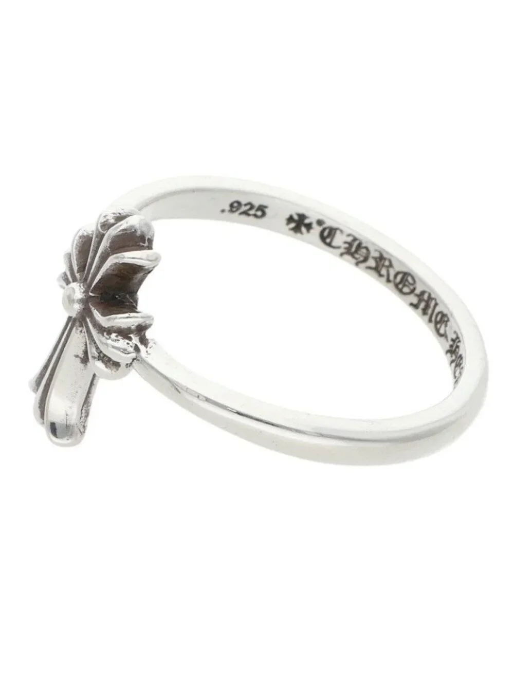 Chrome Hearts Bubblgm CH Crs Bubblegum CH Cross Silver Ring